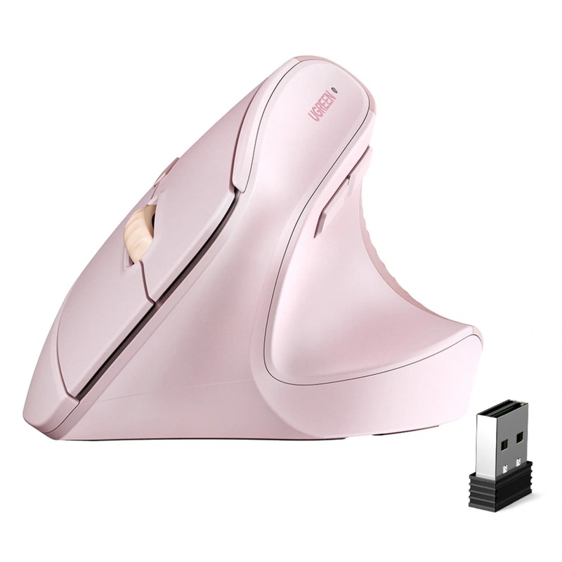 MOUSE ERGONOMICO VERTICAL ROSADO