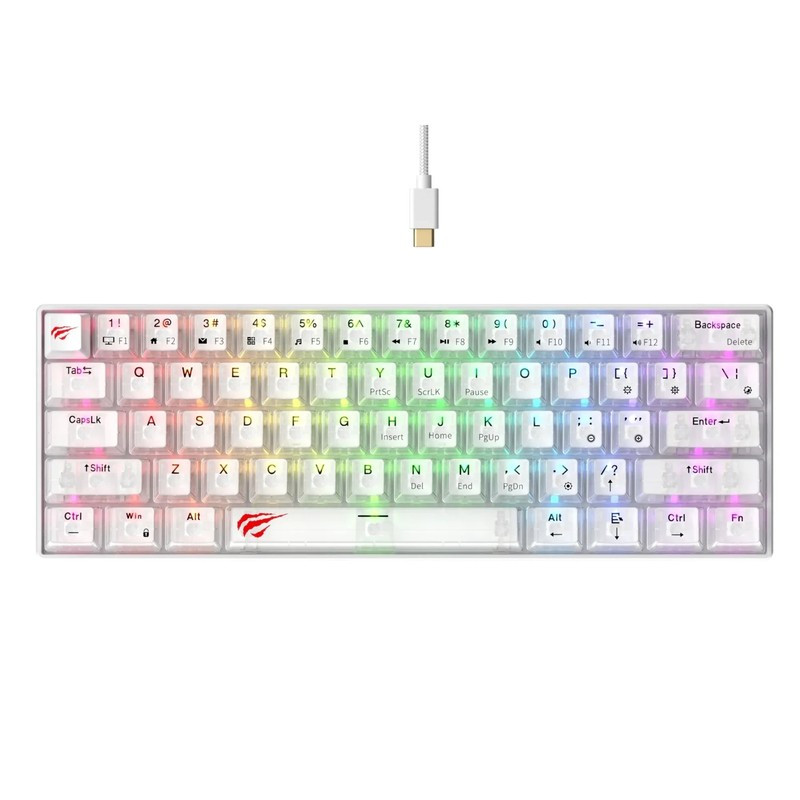 TECLADO MECANICO RGB TRANSPARENTE