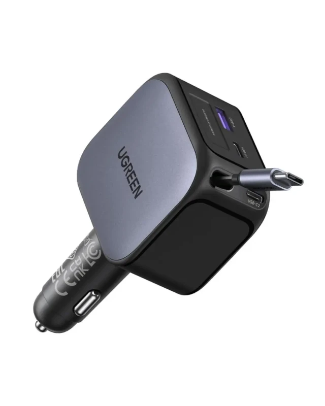 NEXODE CAR CHARGER 145W WITH RETRACTABLE USB-C