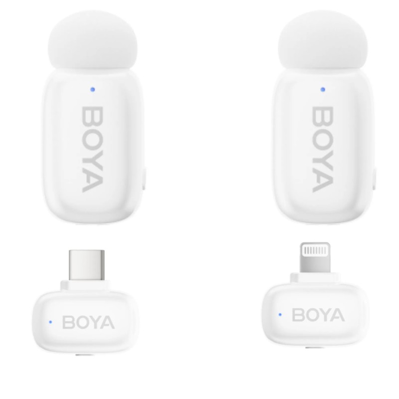 MINI MICROFONO INALAMBRICO 2EN1 BLANCO