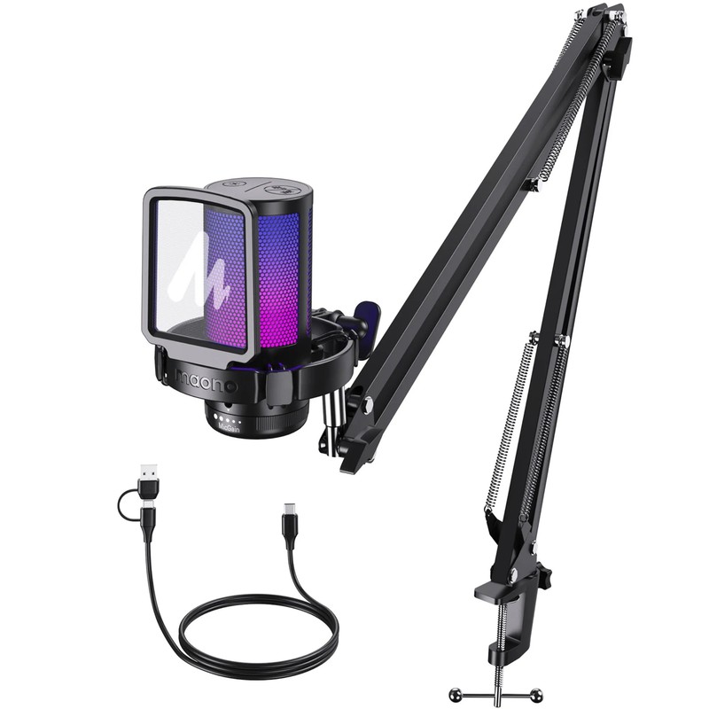 MICROFONO USB DE CONDENSADOR RGB