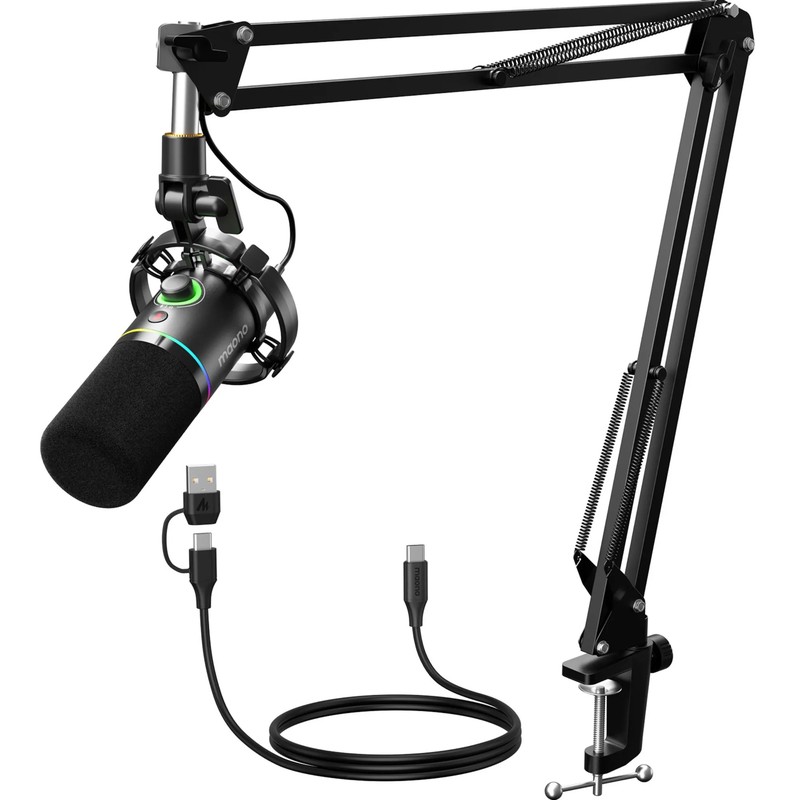 MICROFONO DINAMICO USB/XLR CON BRAZO